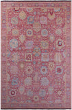 Pink Persian Sultanabad Hand Knotted Wool Rug - 12' 2" X 18' 2" - Golden Nile