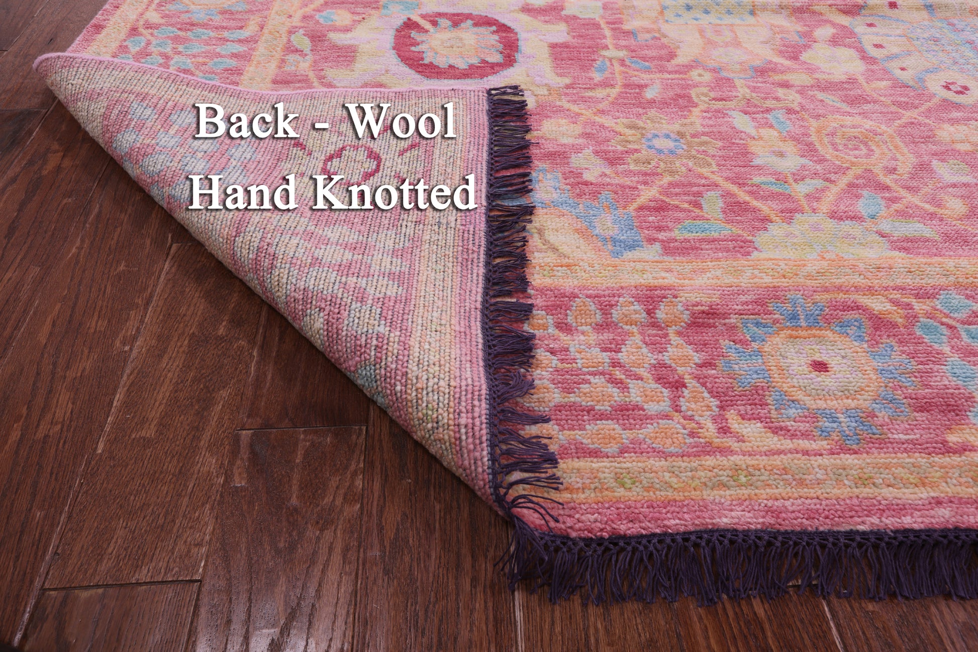 Pink Persian Sultanabad Hand Knotted Wool Rug - 12' 2" X 18' 2" - Golden Nile