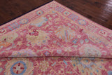 Pink Persian Sultanabad Hand Knotted Wool Rug - 12' 2" X 18' 2" - Golden Nile