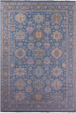 Blue Persian Heriz Serapi Hand Knotted Wool Rug - 12' 3" X 17' 11" - Golden Nile