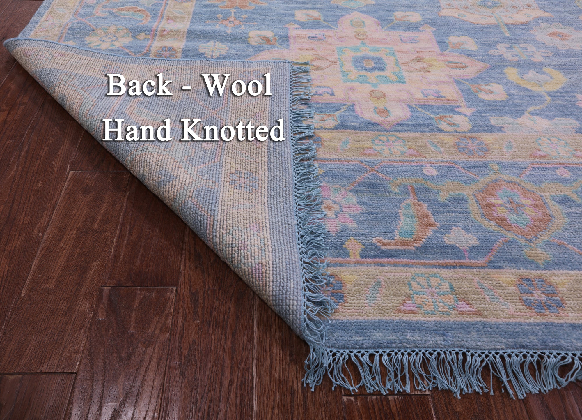 Blue Persian Heriz Serapi Hand Knotted Wool Rug - 12' 3" X 17' 11" - Golden Nile