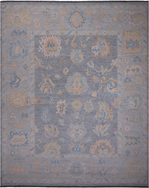 SUPER SALE Silver Persian Sultanabad Hand Knotted Wool Rug - 12' 2" X 15' 1"