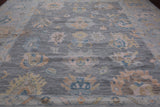 SUPER SALE Silver Persian Sultanabad Hand Knotted Wool Rug - 12' 2" X 15' 1"