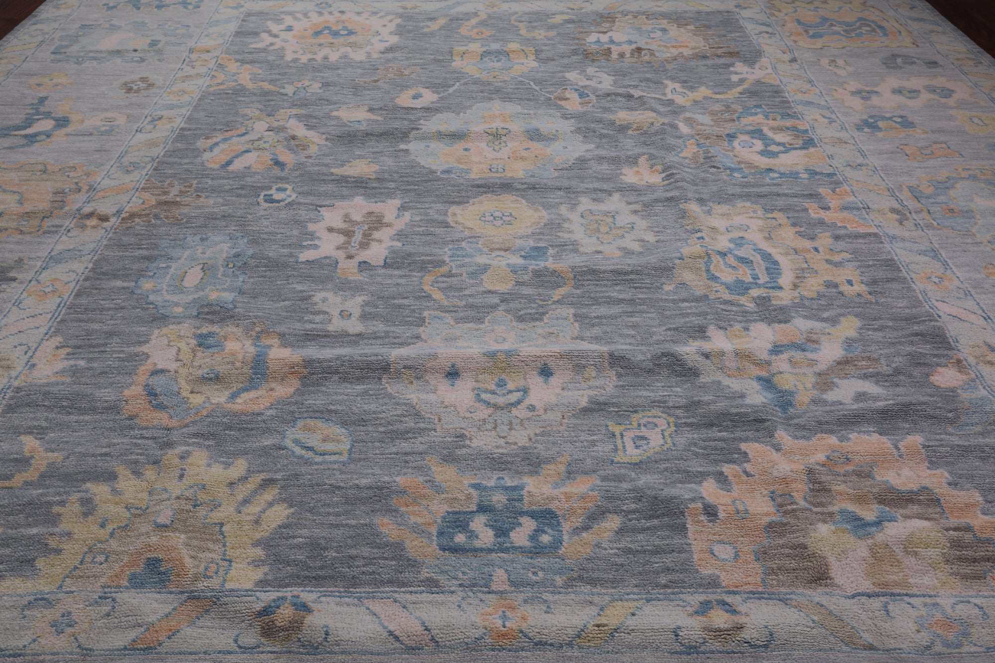 SUPER SALE Silver Persian Sultanabad Hand Knotted Wool Rug - 12' 2" X 15' 1"