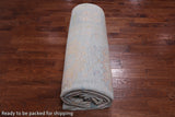 SUPER SALE Light Blue Turkish Oushak Hand Knotted Wool Rug - 12' 0" X 14' 9"