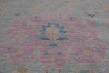 SUPER SALE Light Blue Turkish Oushak Hand Knotted Wool Rug - 12' 0" X 14' 9"