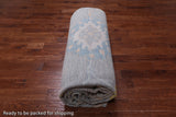 SUPER SALE Silver Turkish Oushak Handmade Wool Rug - 12' 1" X 14' 9"