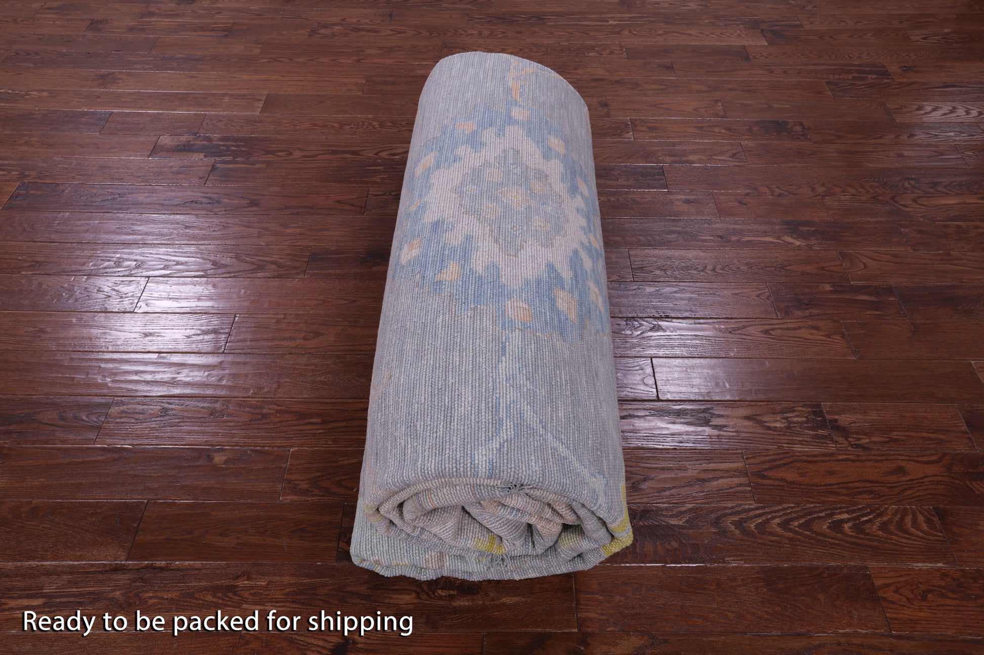Silver Turkish Oushak Handmade Wool Rug - 12' 1" X 14' 9" - Golden Nile