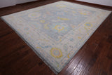 SUPER SALE Silver Turkish Oushak Handmade Wool Rug - 12' 1" X 14' 9"