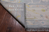 SUPER SALE Silver Turkish Oushak Handmade Wool Rug - 12' 1" X 14' 9"