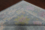 SUPER SALE Silver Turkish Oushak Hand Knotted Wool Rug - 12' 1" X 15' 1"