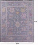 Silver Turkish Oushak Hand Knotted Wool Rug - 12' 1" X 15' 1" - Golden Nile