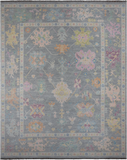 SUPER SALE Silver Turkish Oushak Hand Knotted Wool Rug - 12' 1" X 15' 1"