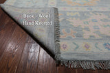 SUPER SALE Silver Turkish Oushak Hand Knotted Wool Rug - 12' 1" X 15' 1"