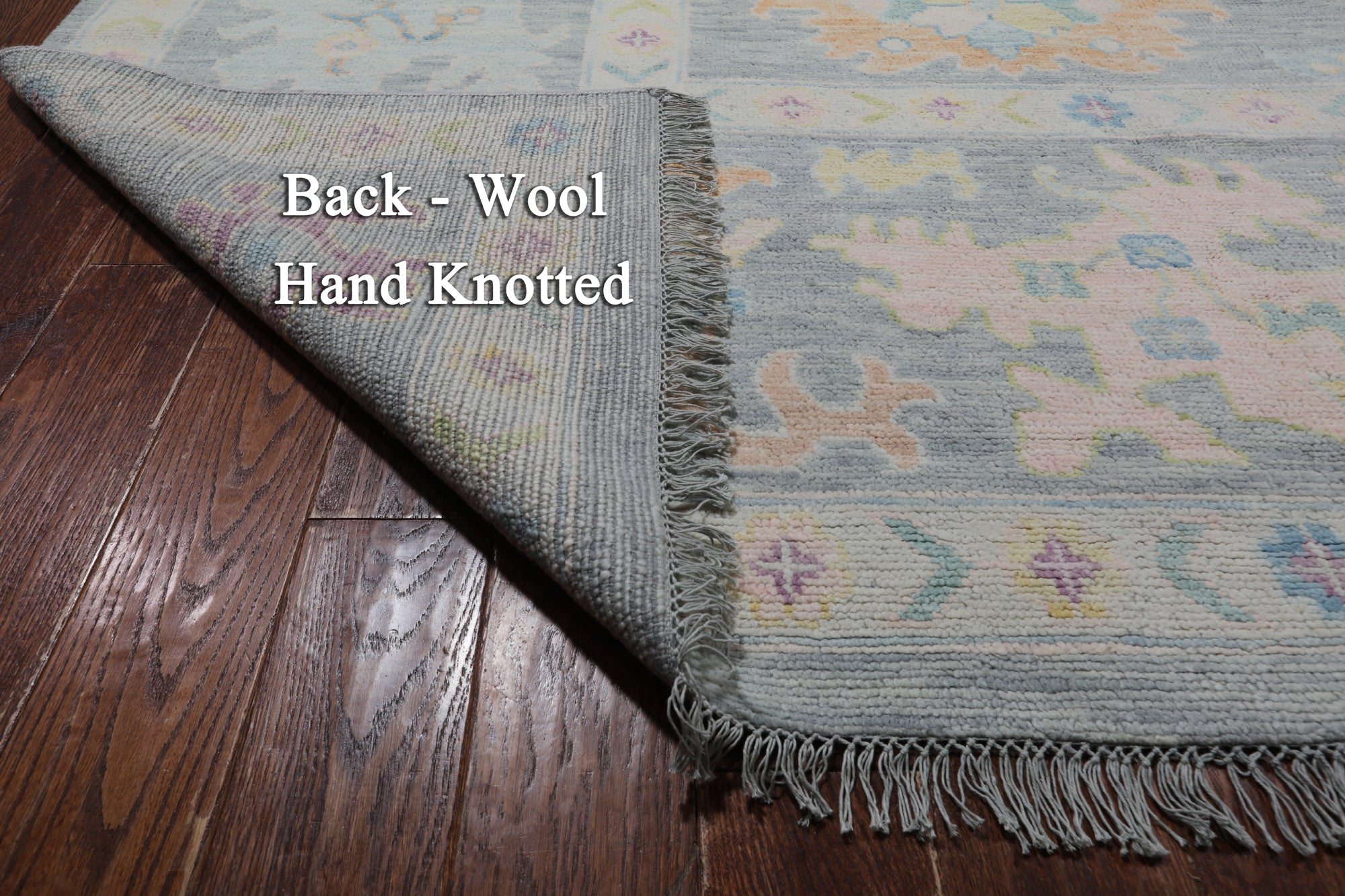 SUPER SALE Silver Turkish Oushak Hand Knotted Wool Rug - 12' 1" X 15' 1"