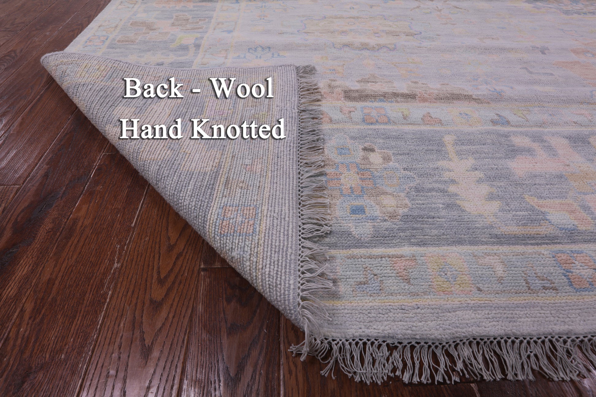 Silver Turkish Oushak Hand Knotted Wool Rug - 12' 0" X 14' 10" - Golden Nile