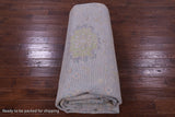 Silver Turkish Oushak Hand Knotted Wool Rug - 12' 0" X 14' 10" - Golden Nile