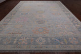 SUPER SALE Silver Turkish Oushak Hand Knotted Wool Rug - 12' 0" X 14' 10"