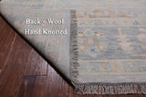 SUPER SALE Silver Turkish Oushak Hand Knotted Wool Rug - 12' 0" X 14' 10"