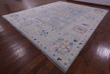 Silver Persian Sultanabad Hand Knotted Wool Rug - 12' 1" X 14' 9" - Golden Nile