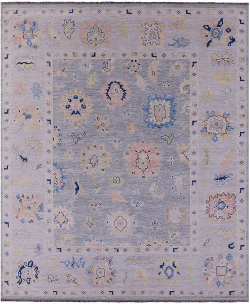 Silver Persian Sultanabad Hand Knotted Wool Rug - 12' 1" X 14' 9" - Golden Nile