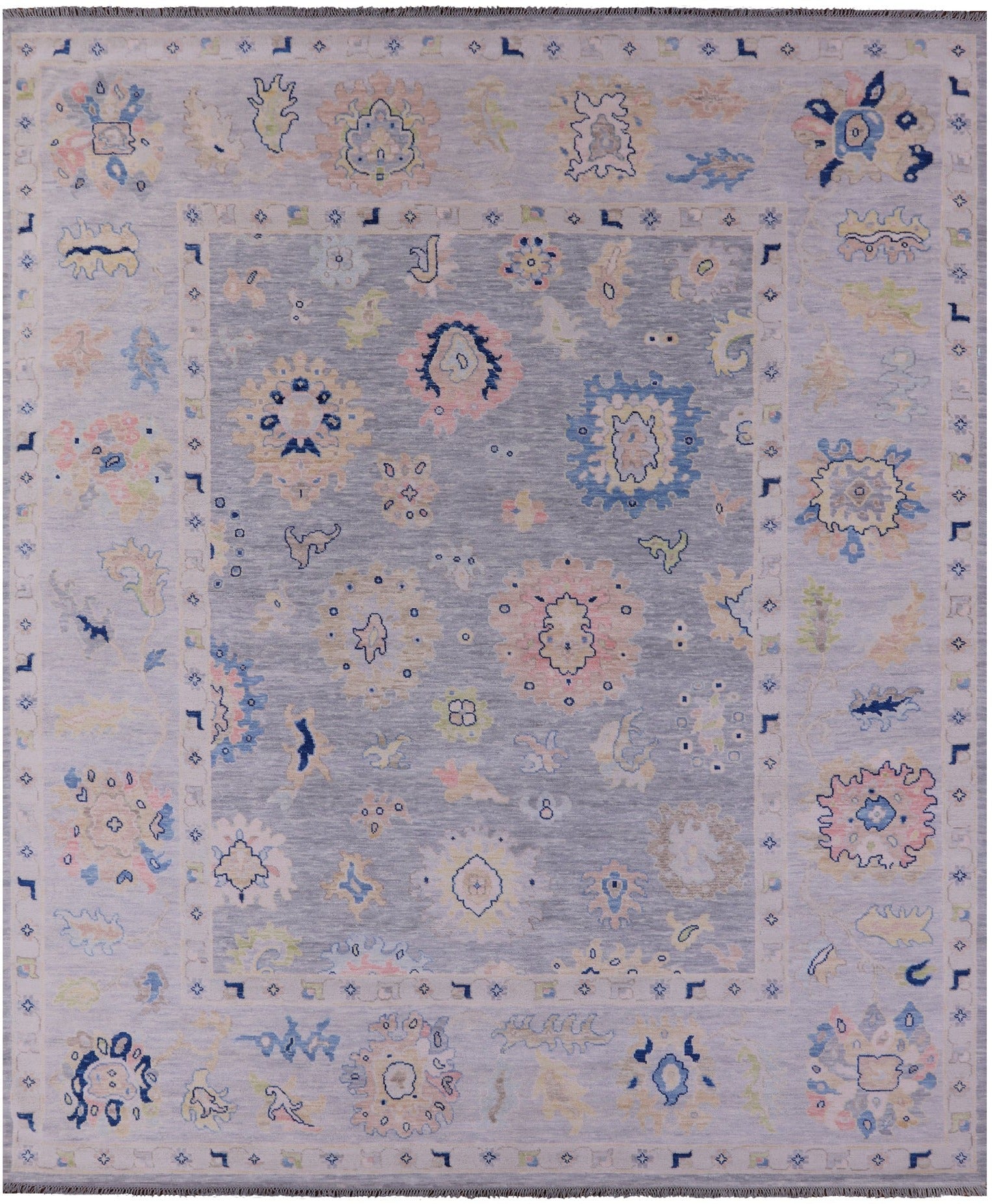 Silver Persian Sultanabad Hand Knotted Wool Rug - 12' 1" X 14' 9" - Golden Nile