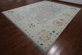 SUPER SALE Silver Persian Sultanabad Hand Knotted Wool Rug - 12' 1" X 14' 9"