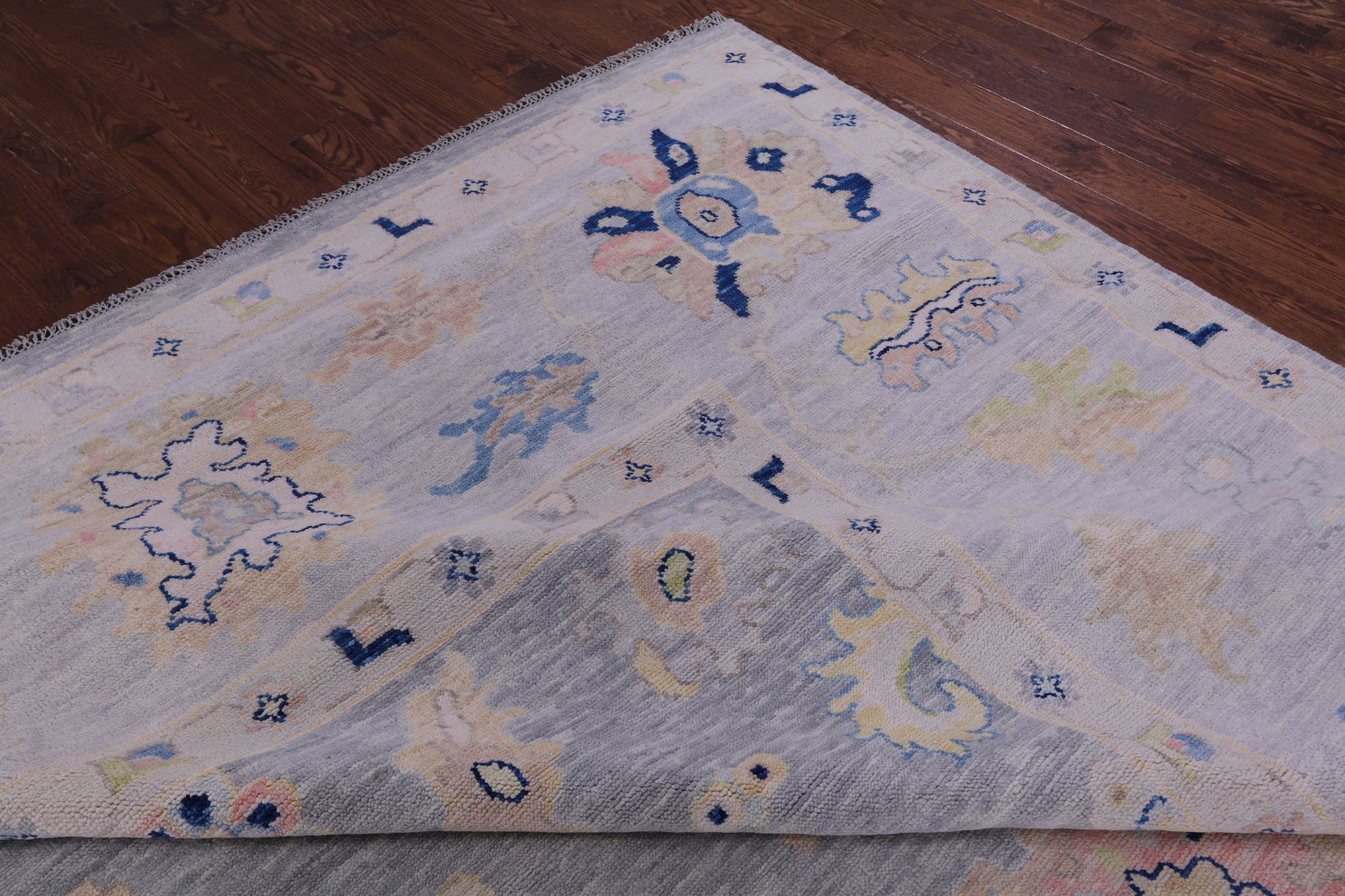 Silver Persian Sultanabad Hand Knotted Wool Rug - 12' 1" X 14' 9" - Golden Nile
