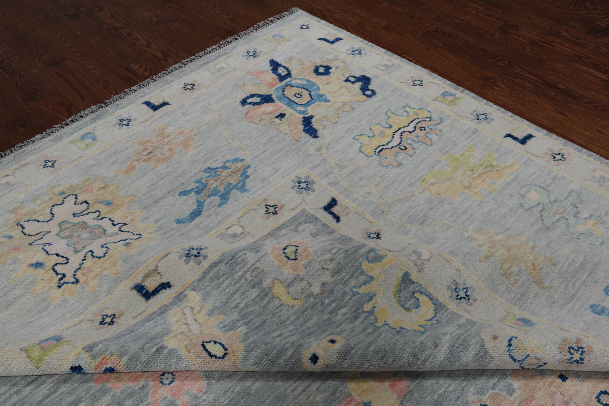 SUPER SALE Silver Persian Sultanabad Hand Knotted Wool Rug - 12' 1" X 14' 9"