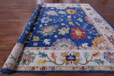 Blue Turkish Oushak Hand Knotted Wool Rug - 12' 2" X 15' 0" - Golden Nile