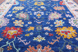 Blue Turkish Oushak Hand Knotted Wool Rug - 12' 2" X 15' 0" - Golden Nile