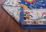 Blue Turkish Oushak Hand Knotted Wool Rug - 12' 2" X 15' 0" - Golden Nile