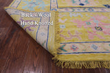 Gold Turkish Oushak Hand Knotted Wool Rug - 12' 2" X 14' 8" - Golden Nile