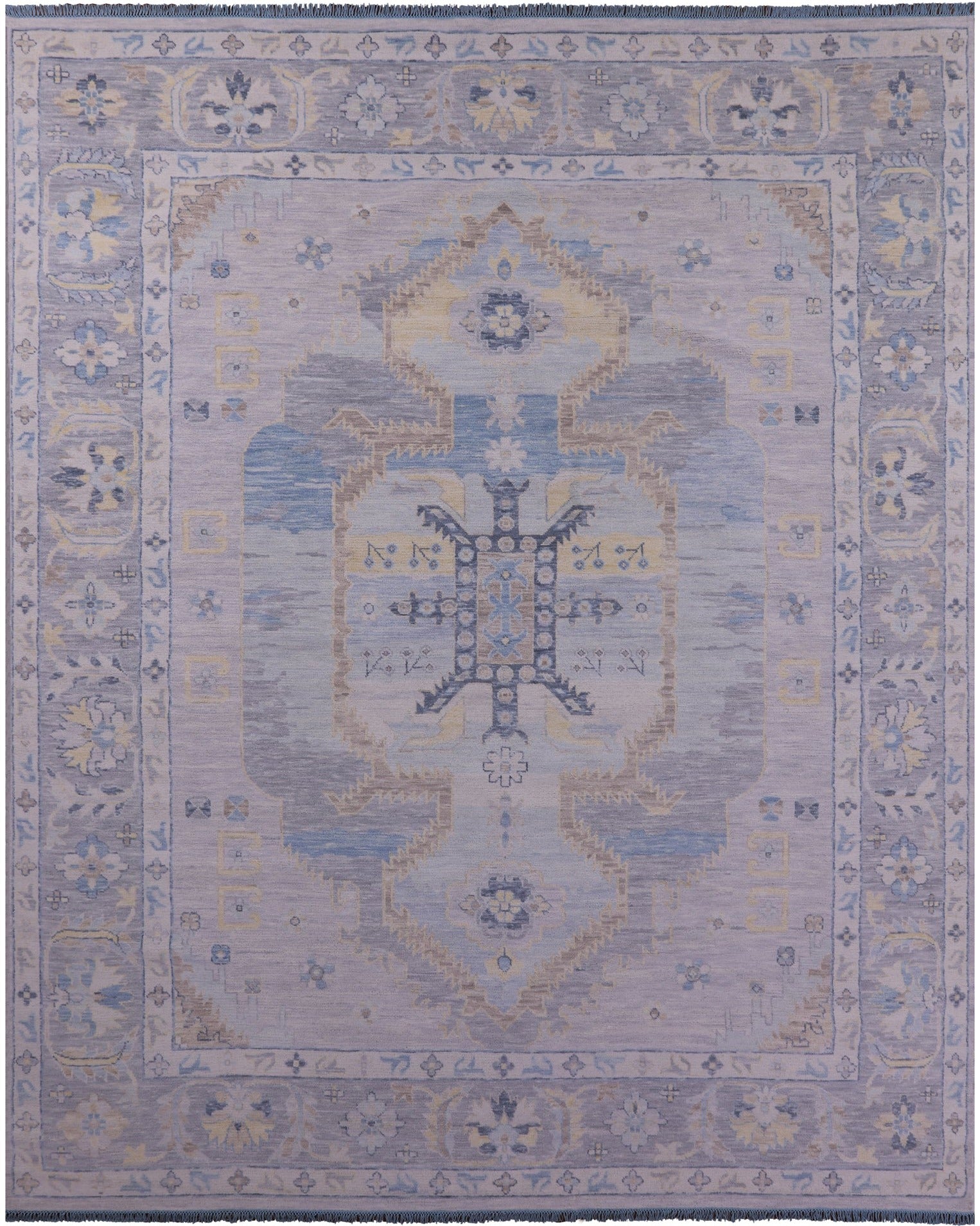 Silver Persian Bakshaish Hand Knotted Wool Rug - 12' 2" X 14' 10" - Golden Nile