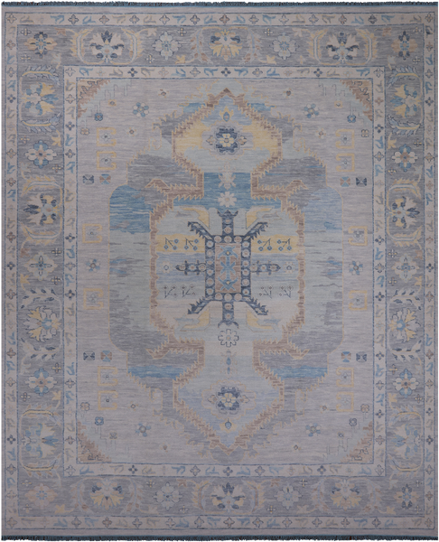 Silver Persian Bakshaish Hand Knotted Wool Rug - 12' 2" X 14' 10"