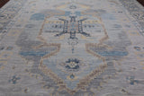 Silver Persian Bakshaish Hand Knotted Wool Rug - 12' 2" X 14' 10"