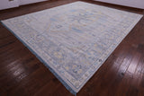 Silver Persian Bakshaish Hand Knotted Wool Rug - 12' 2" X 14' 10" - Golden Nile