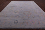 Silver Persian Sultanabad Hand Knotted Wool Rug - 12' 3" X 15' 0" - Golden Nile