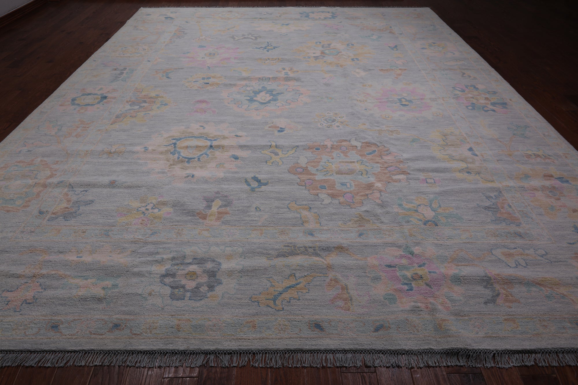 SUPER SALE Silver Persian Sultanabad Hand Knotted Wool Rug - 12' 3" X 15' 0"