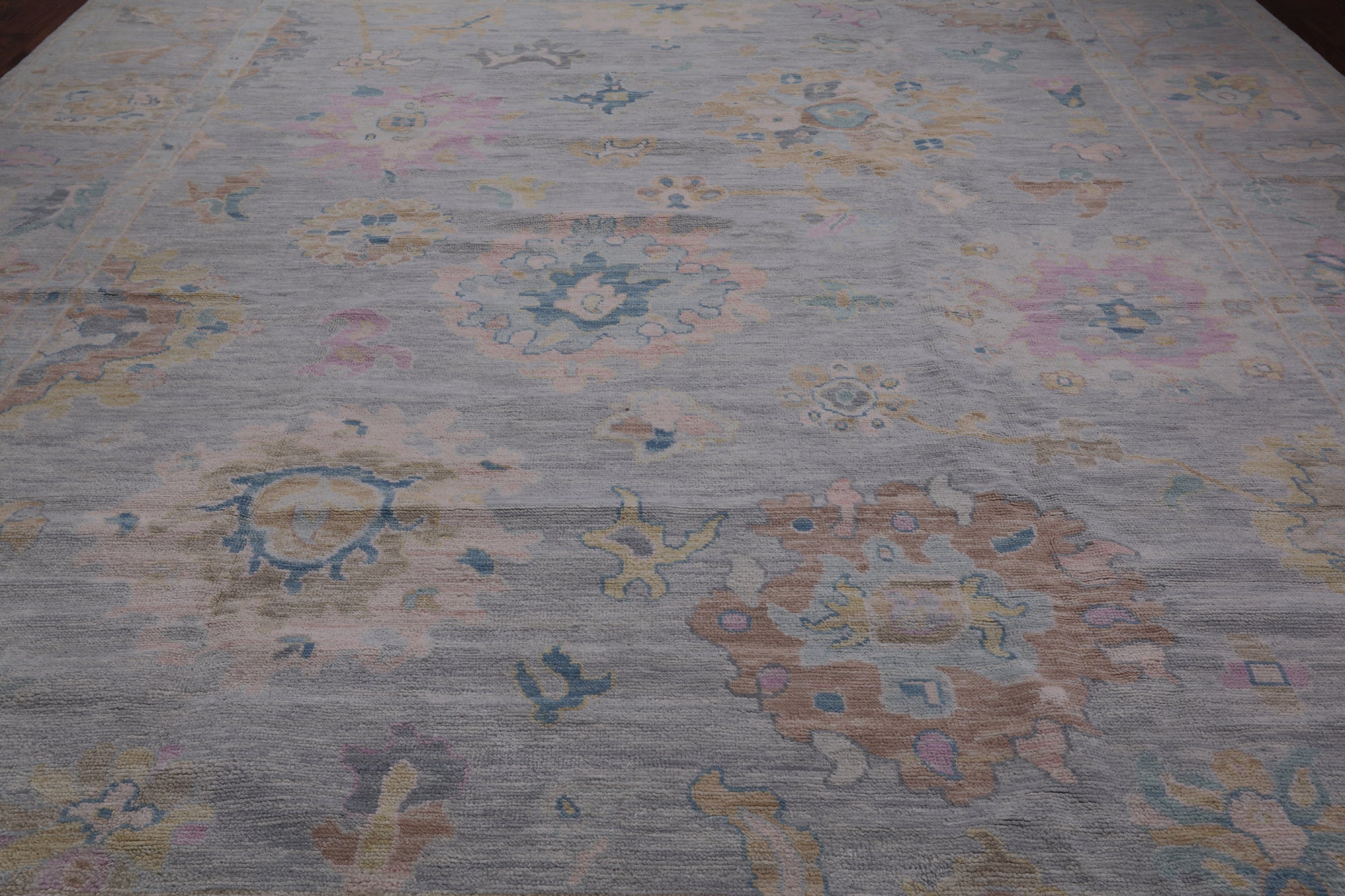 SUPER SALE Silver Persian Sultanabad Hand Knotted Wool Rug - 12' 3" X 15' 0"