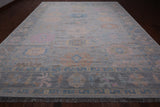 SUPER SALE Silver Persian Sultanabad Hand Knotted Wool Rug - 12' 1" X 15' 0"