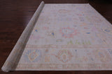 Ivory Persian Sultanabad Hand Knotted Wool Rug - 12' 1" X 14' 6" - Golden Nile