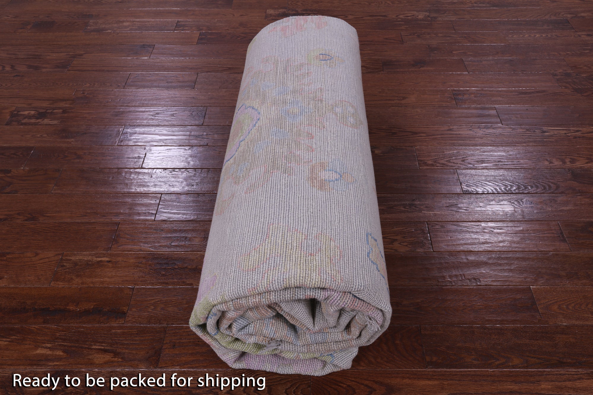 Ivory Persian Sultanabad Hand Knotted Wool Rug - 12' 1" X 14' 6" - Golden Nile