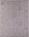 Ivory Persian Sultanabad Hand Knotted Wool Rug - 12' 1" X 14' 6" - Golden Nile