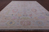 Ivory Persian Sultanabad Hand Knotted Wool Rug - 12' 1" X 14' 6" - Golden Nile