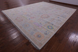Ivory Persian Sultanabad Hand Knotted Wool Rug - 12' 1" X 14' 6" - Golden Nile