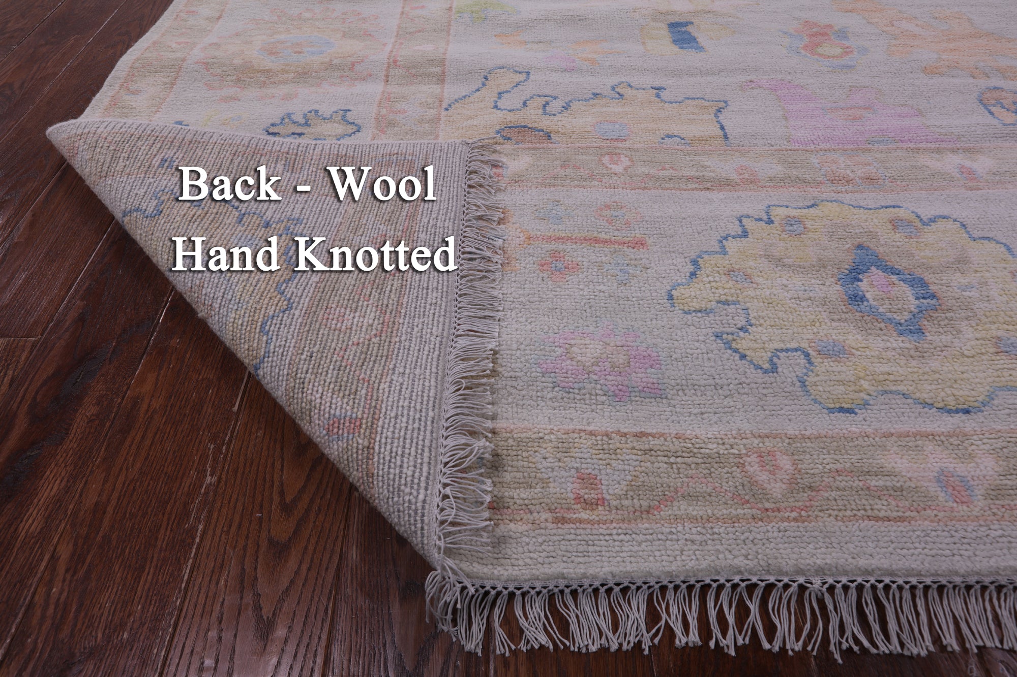 Ivory Persian Sultanabad Hand Knotted Wool Rug - 12' 1" X 14' 6" - Golden Nile