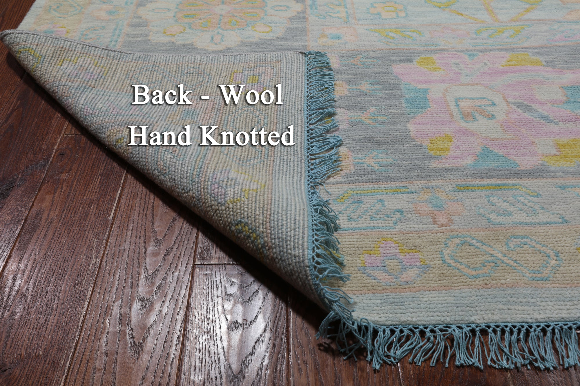 Light Blue Geometric Fine Serapi Hand Knotted Wool Rug - 12' 1" X 15' 3"