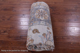 Grey Geometric Fine Serapi Hand Knotted Wool Rug - 10' 0" X 14' 1" - Golden Nile
