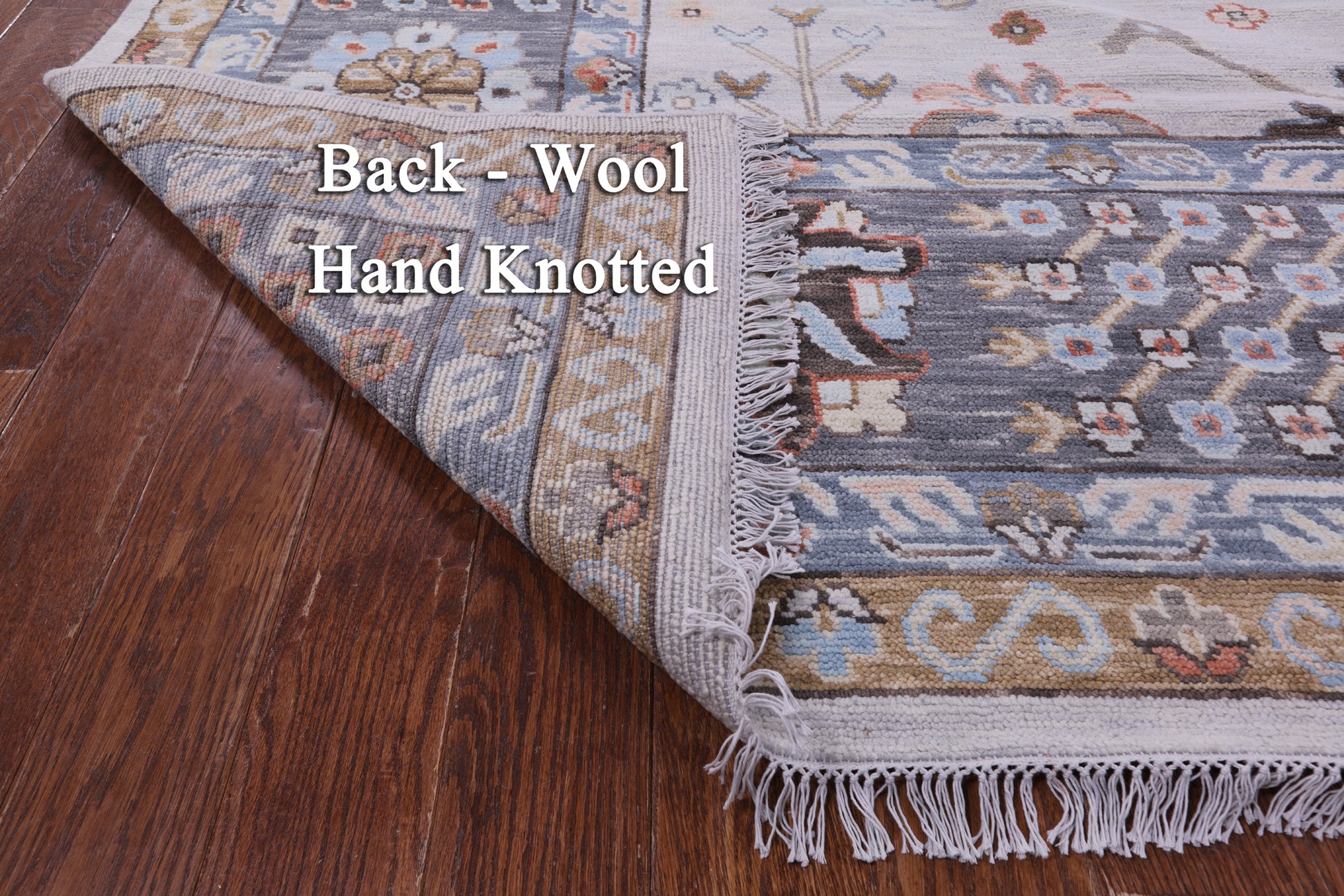 Grey Geometric Fine Serapi Hand Knotted Wool Rug - 10' 0" X 14' 1" - Golden Nile